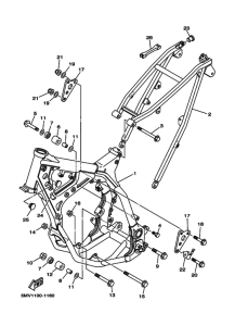 YZ125 YZ125N Frame comp