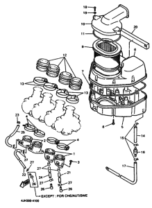 YZF600R YZF600RH Впускная система