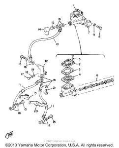 XS850SH Главный тормозной цилиндр