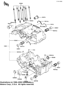 KZ250 Картер двигателя