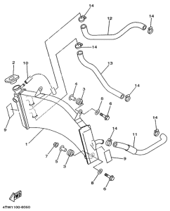 TZ250 Radiator. hose