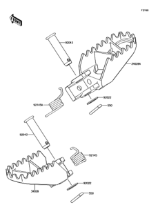 KX100 フットレスト