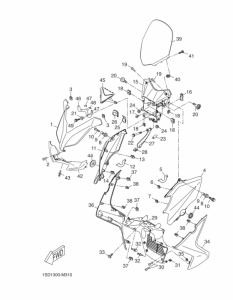 YP400R Ветровое стекло
