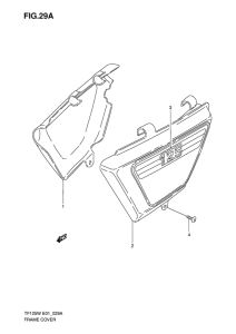 TF125 Обтекатель задний
