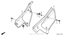 XR200R Боковые обтекатели