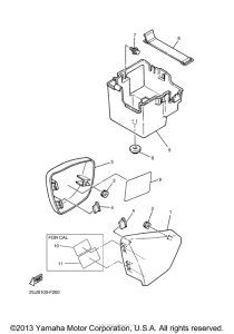 XV250W1C Боковые обтекатели