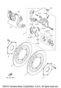 XVS1100M Передний суппорт