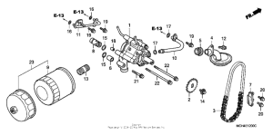 VTX1800F3 Oil filter + oil pump