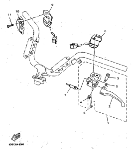YP125R Handle switch. lever