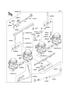 ZX1100 Carburetor assy