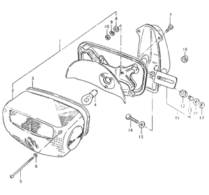 GS550 Задний комбинированный сигнал