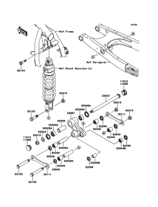 KL650 Задняя подвеска