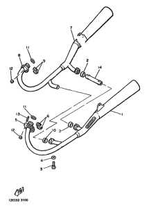 XS400 Выхлопная система