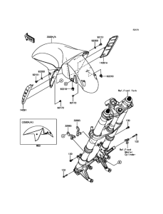 ZX1400 Крыло переднее