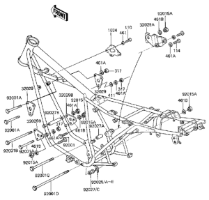 KZ440 Рама ,крепежные детали
