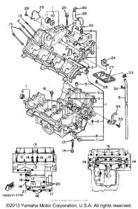 FZR400U Картер двигателя