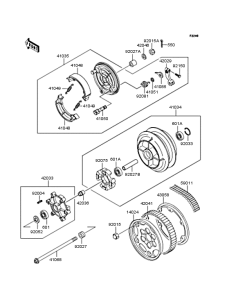 EN400 Заднее колесо и цепь
