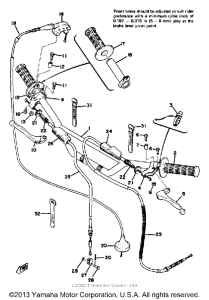 YZ125C Handle - wire