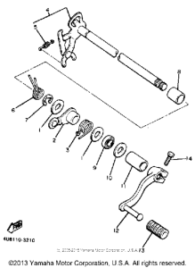 XJ550RK Вал переключения
