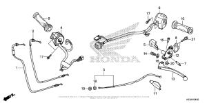 CB300F Handle Lever + Switch + Cable