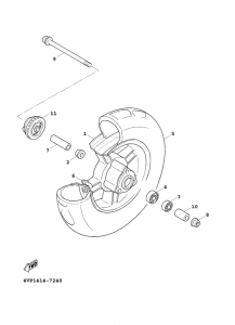 YW100E Переднее колесо