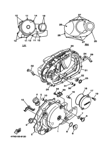 XV535 Crankcase cover ass`y  (v