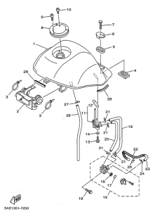TDR125 Топливный бак