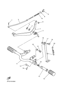 PW80 Stand. footrest
