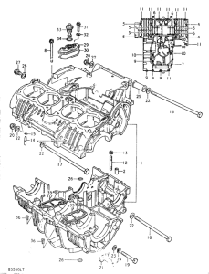 GS550 Картер двигателя