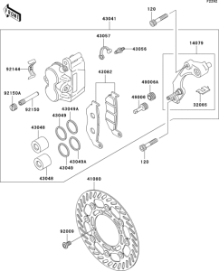 KLX300R Front brake(klx300-a7 / a8)