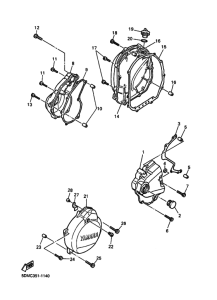FZS600 Crankcase cover ass`y  (v