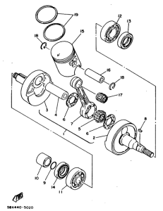 RX100 Коленвал и поршень