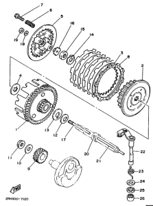 TZR125 Сцепление