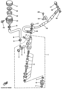 YZ250 Задний торм цилиндр