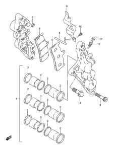 GSX-R1100 Передний суппорт тормозной