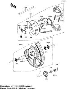 KZ250 Front wheel / hub / brake