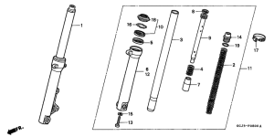 NSR50R Вилка передней оси