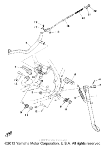 MX125C Stand - footrest - brake pedal