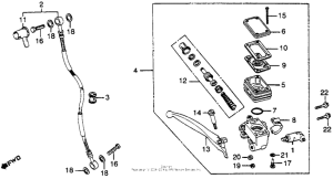 CB400 Front brake master cyl 80