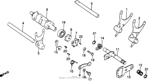 XR250R Shift drum + shift fork