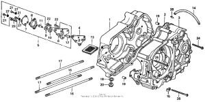 CT70 Crankcase + oil pump