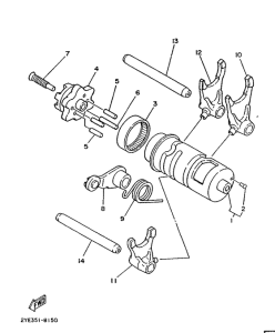 XT125 Shift cam. fork