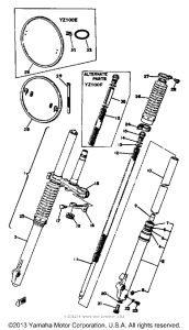 YZ100F Передняя вилка