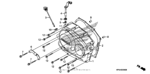  Крышка картера правая