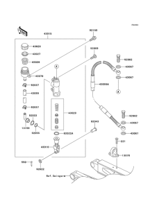 KX500 Задний тормозной цилиндр