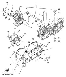 YN50R Картер двигателя