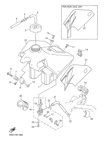 WR400F Топливный бак
