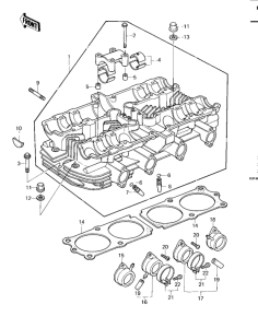 KZ1000 Головка цилиндров
