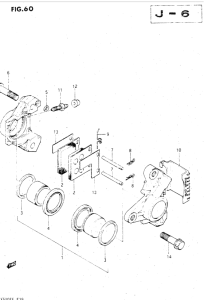 GSX500 Передний суппорт тормозной