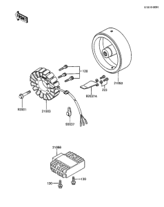 ZX750 Generator / regulator